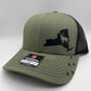 Any State Deer Hunting Firearm Snap Back Adjustable Hat in Multiple Hat Color Options
