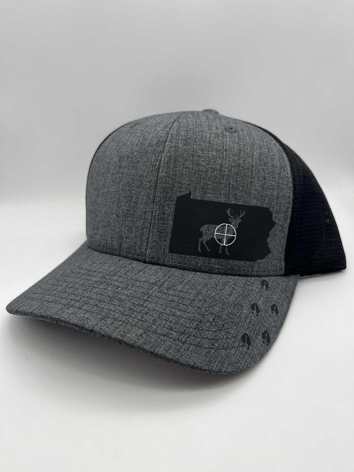 Any State Deer Hunting Firearm Snap Back Adjustable Hat in Multiple Hat Color Options