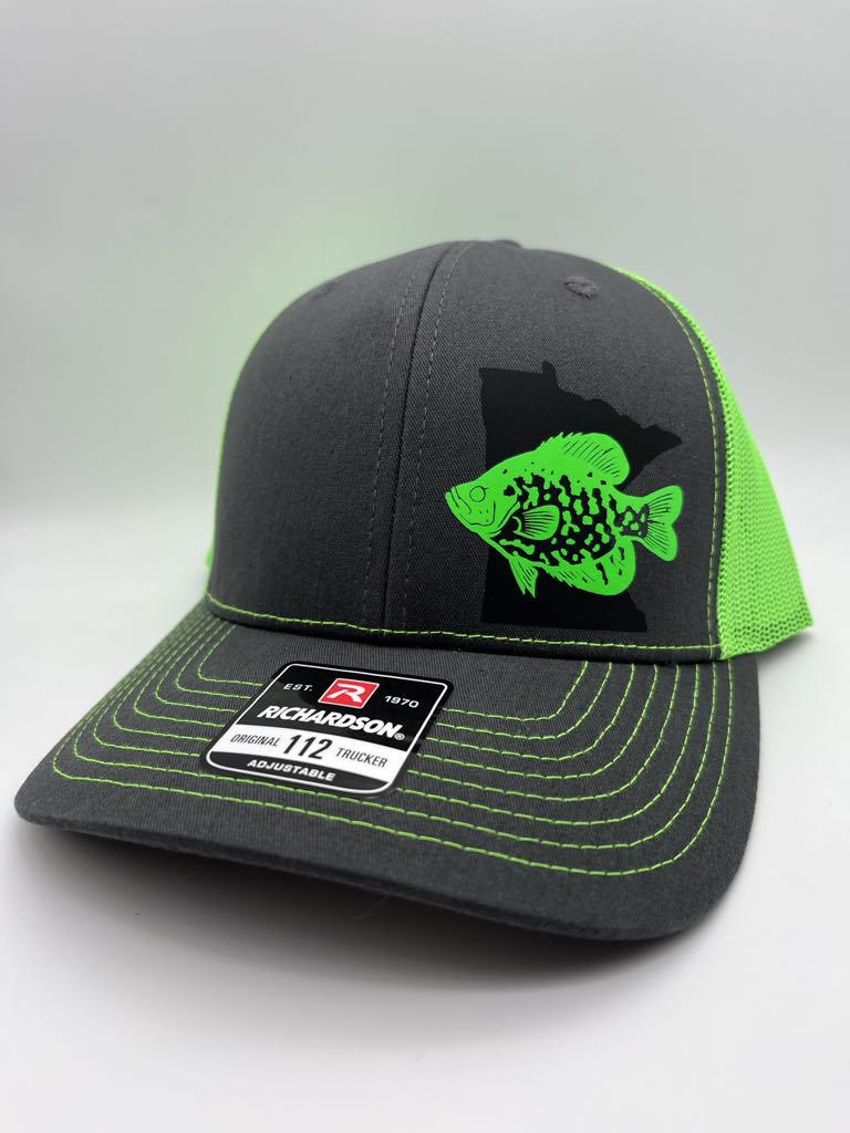 Crappie Fishing Hat – Custom Snapback Trucker Hat (Richardson 112 / Flexfit 110, Multiple Colors)