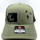 Any State QUAIL Hunter with Dog Snap Back Adjustable Hat in Multiple Hat Color Options