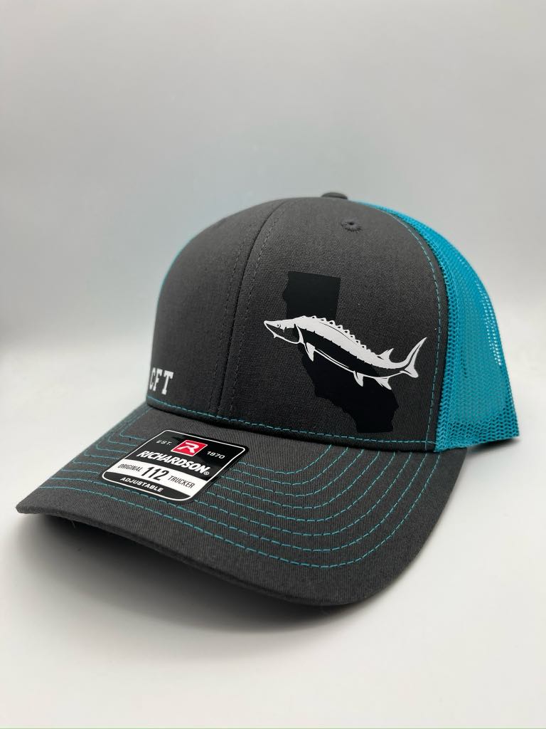 Sturgeon Fishing Snapback Hat – Custom State | Adjustable Trucker Cap | Multiple Color Options