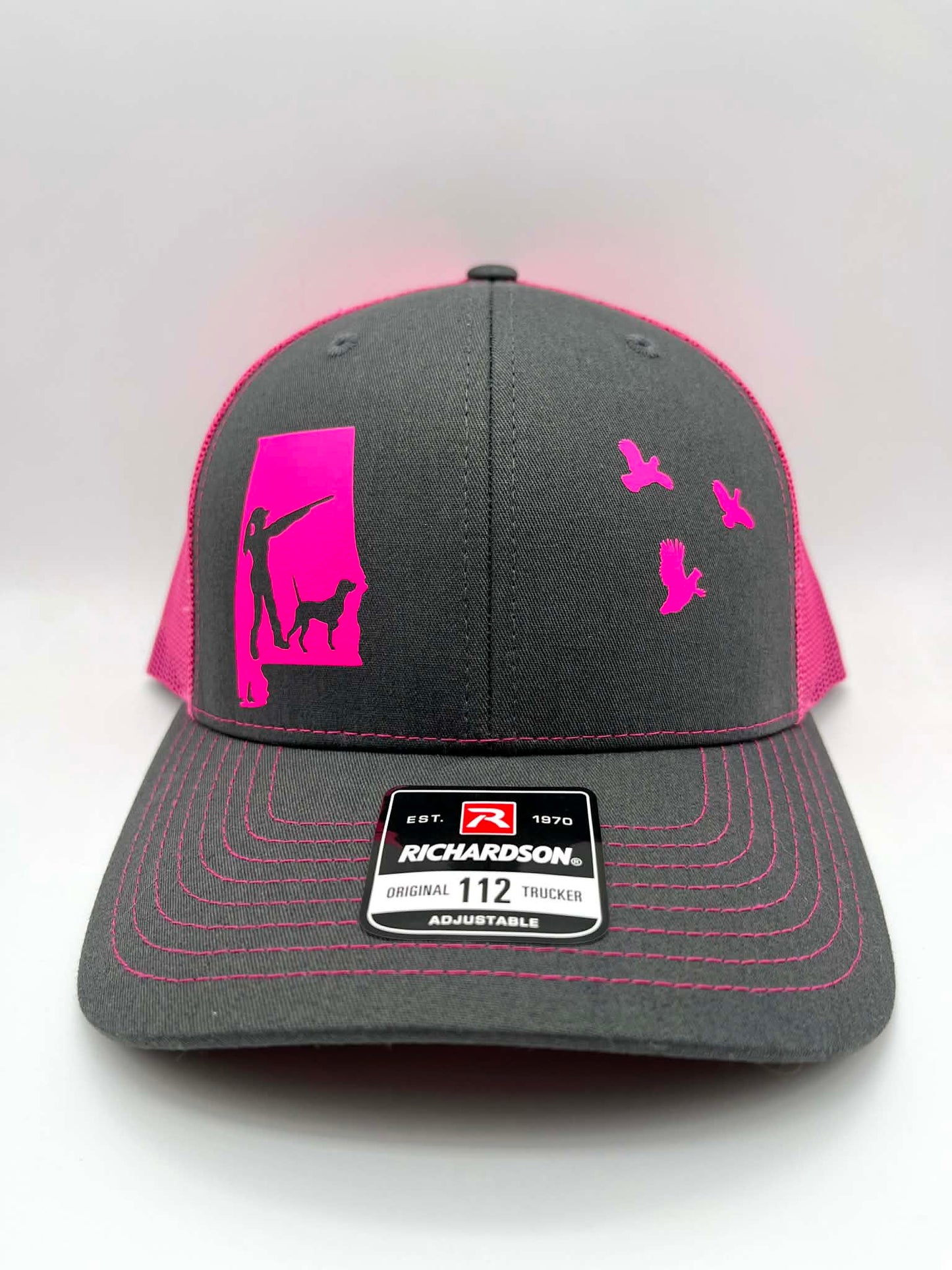 Any State QUAIL Hunter with Dog Snap Back Adjustable Hat in Multiple Hat Color Options