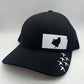Any State Turkey Hunting Flexfit Fitted Black Hat