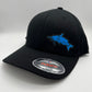 Catfish Fishing Black Flexfit Fitted Hat in Multiple sizes