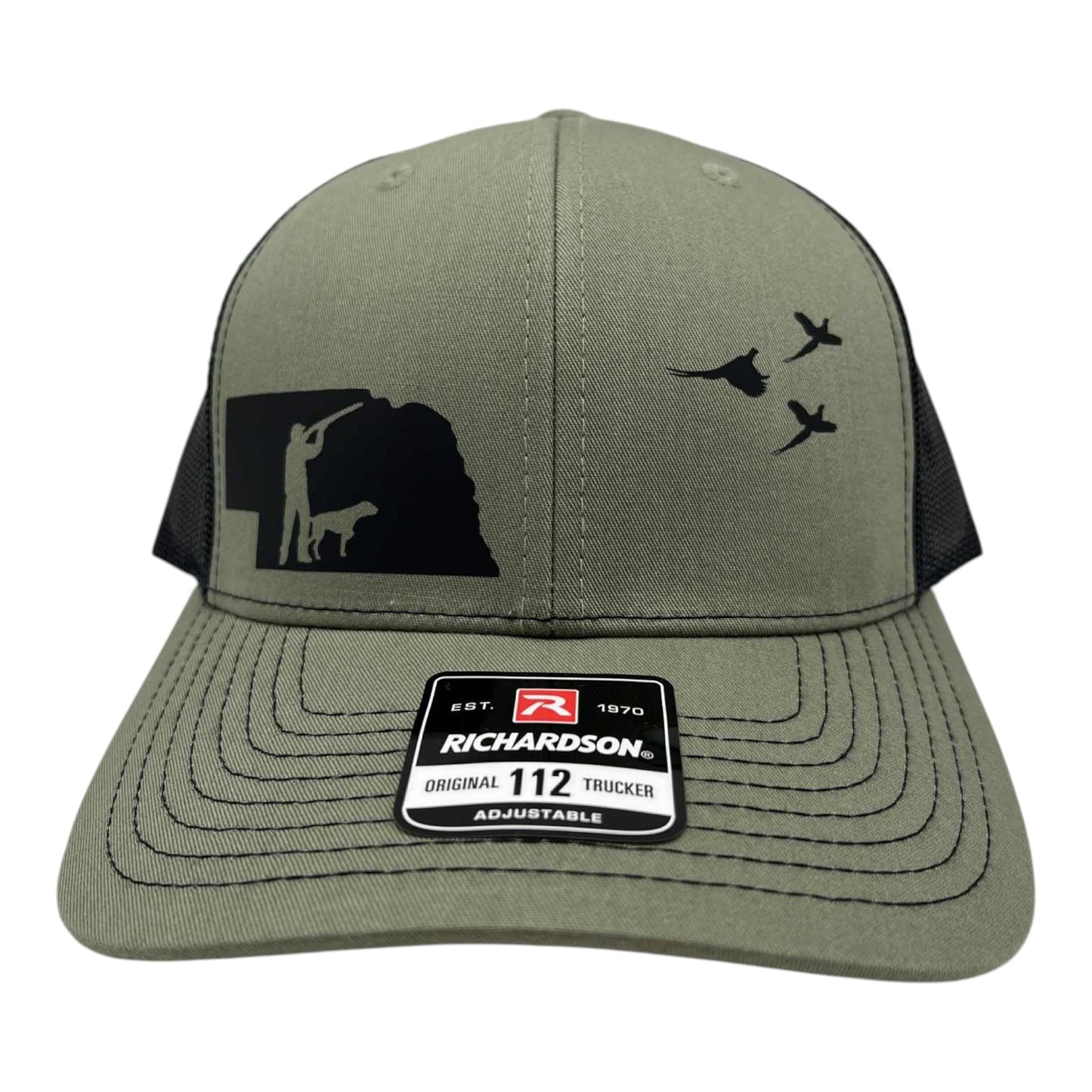 Nebraska Pheasant hunting hat with german shorthair