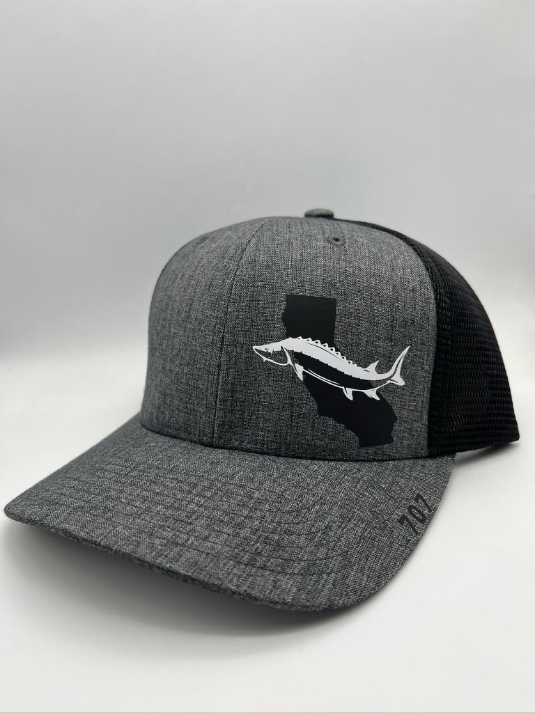 Sturgeon Fishing Snapback Hat – Custom State | Adjustable Trucker Cap | Multiple Color Options