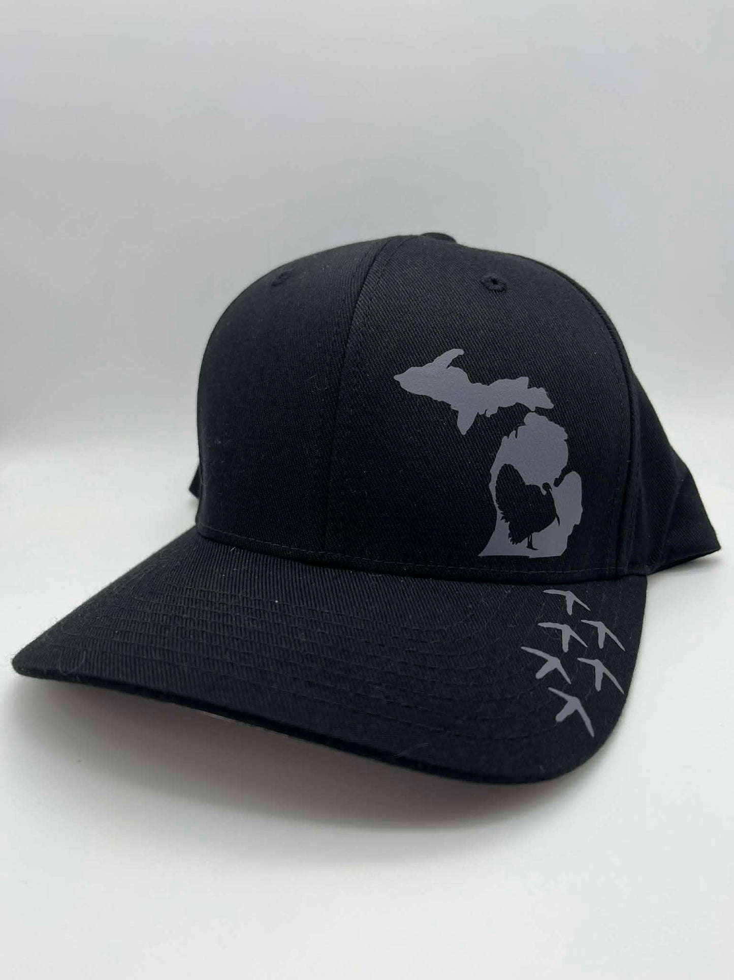 Any State Turkey Hunting Flexfit Fitted Black Hat