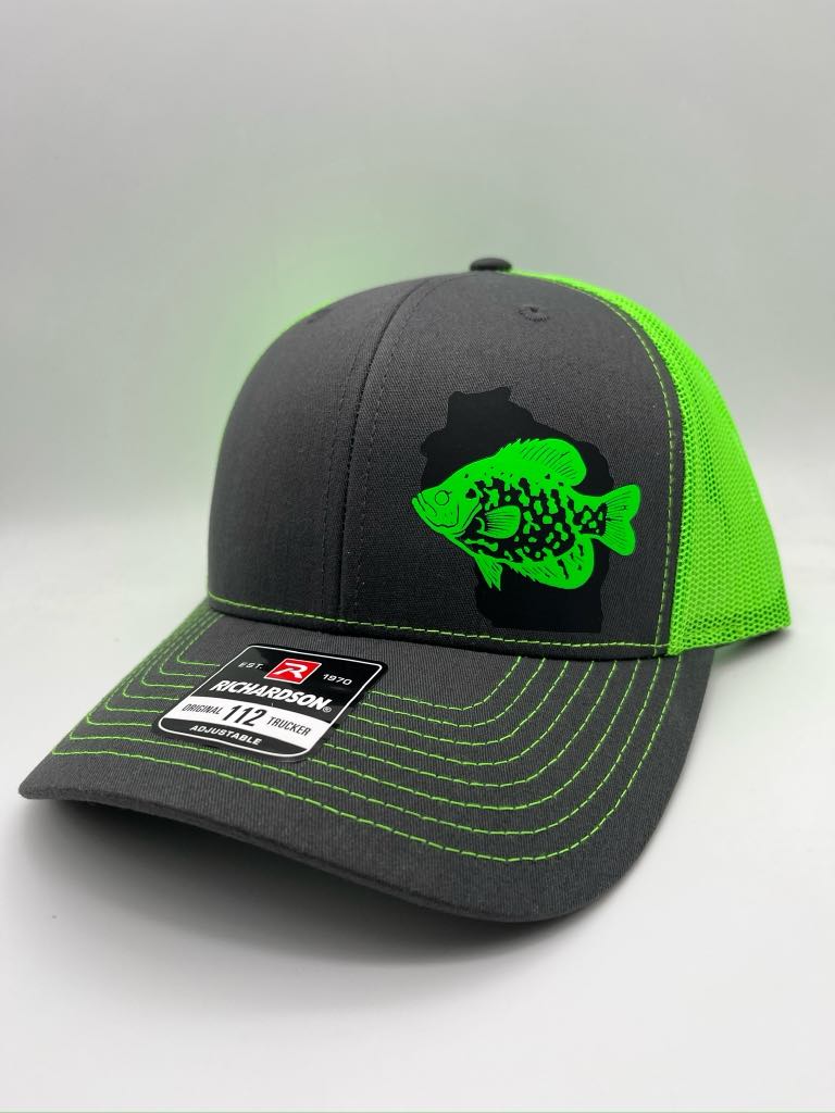 Crappie Fishing Hat – Custom Snapback Trucker Hat (Richardson 112 / Flexfit 110, Multiple Colors)