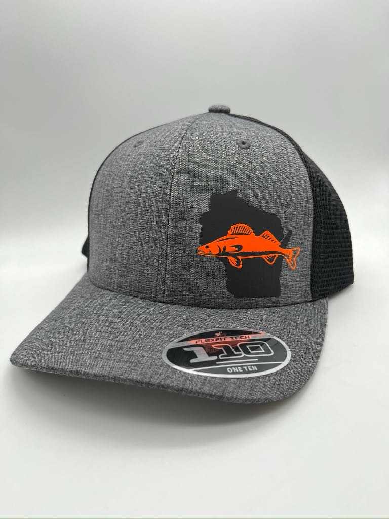 Walleye Fishing Snap Back Adjustable Hat with Multiple Hat Options