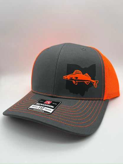 Walleye Fishing Snap Back Adjustable Hat with Multiple Hat Options