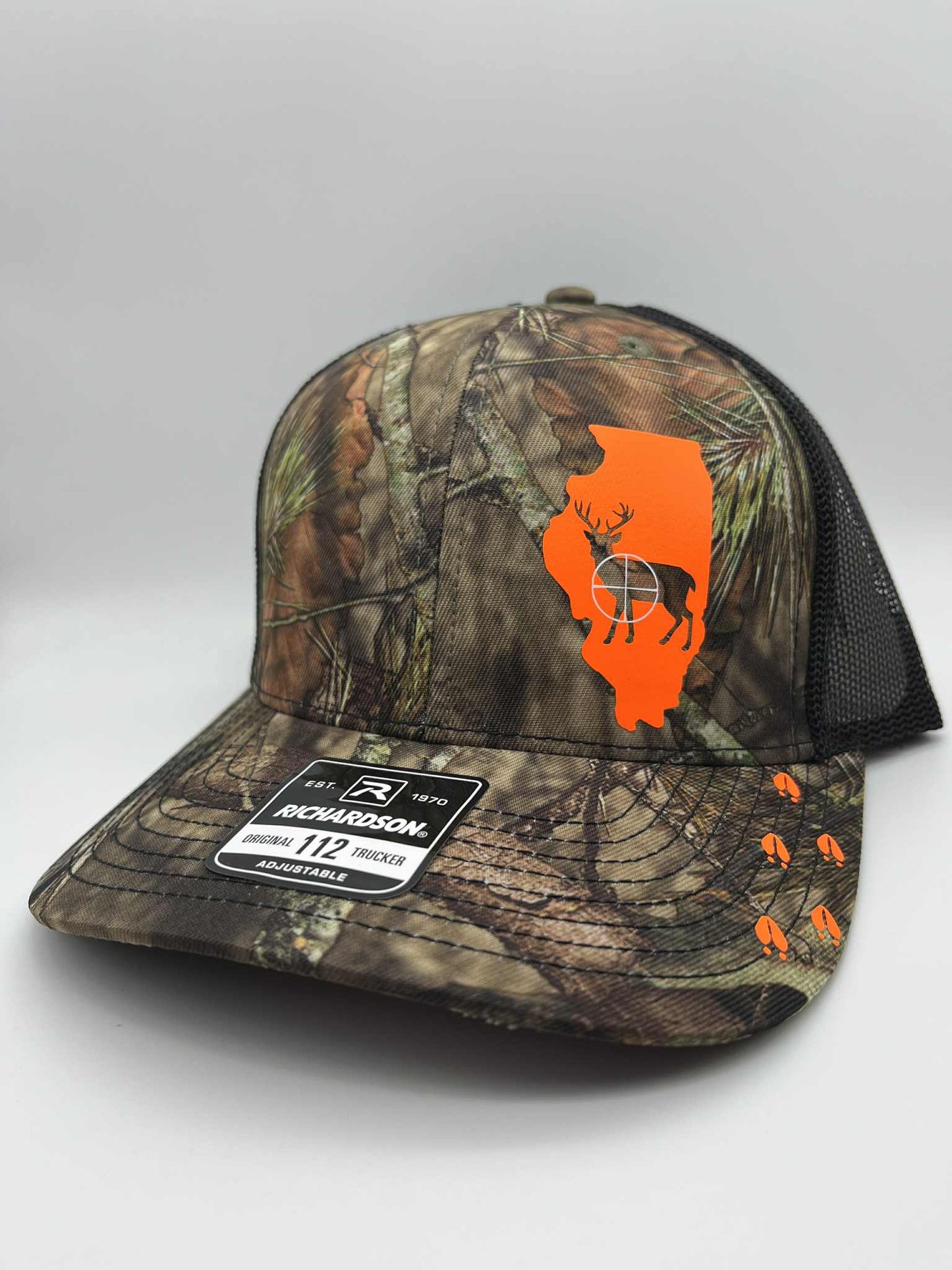 Any State Deer Hunting Firearm Snap Back Adjustable Hat in Multiple Hat Color Options