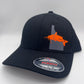 Catfish Fishing Black Flexfit Fitted Hat in Multiple sizes