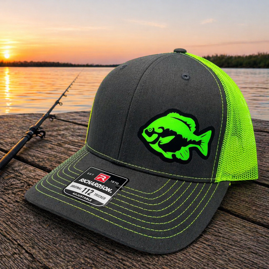 Bluegill Fishing Hat – Custom State Snapback Trucker Cap – Adjustable Richardson 112 / Flexfit 110
