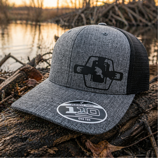 Beaver Trapping Snapback Hat | Foothold Trap Design | Adjustable Trucker Cap