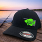 Custom Crappie Fishing Flexfit Hat – Black Fitted Cap | Any State Panfish Hat (S/M, L/XL, XL/XXL)