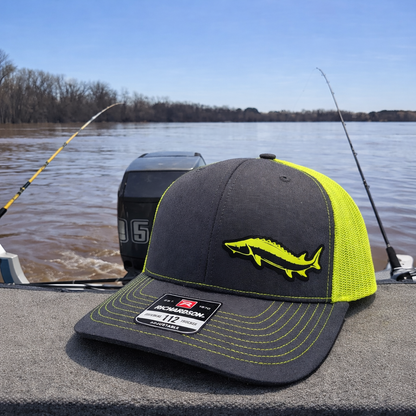 Sturgeon Fishing Snapback Hat – Custom State | Adjustable Trucker Cap | Multiple Color Options