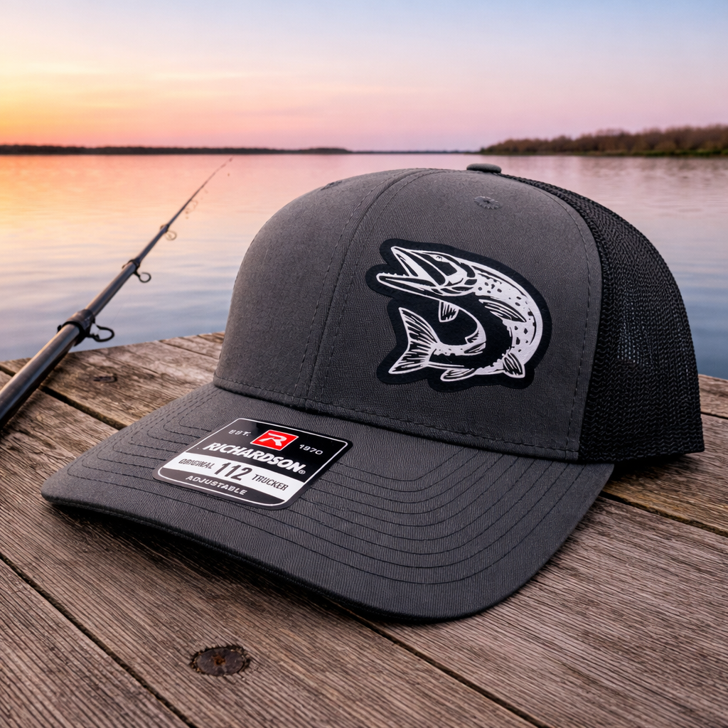 Northern Pike Fishing SnapBack Adjustable Hat in Multiple Color Options