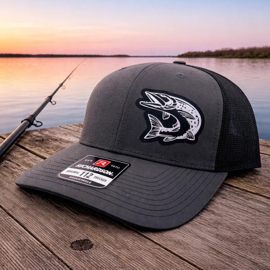 Northern Pike Fishing SnapBack Adjustable Hat in Multiple Color Options