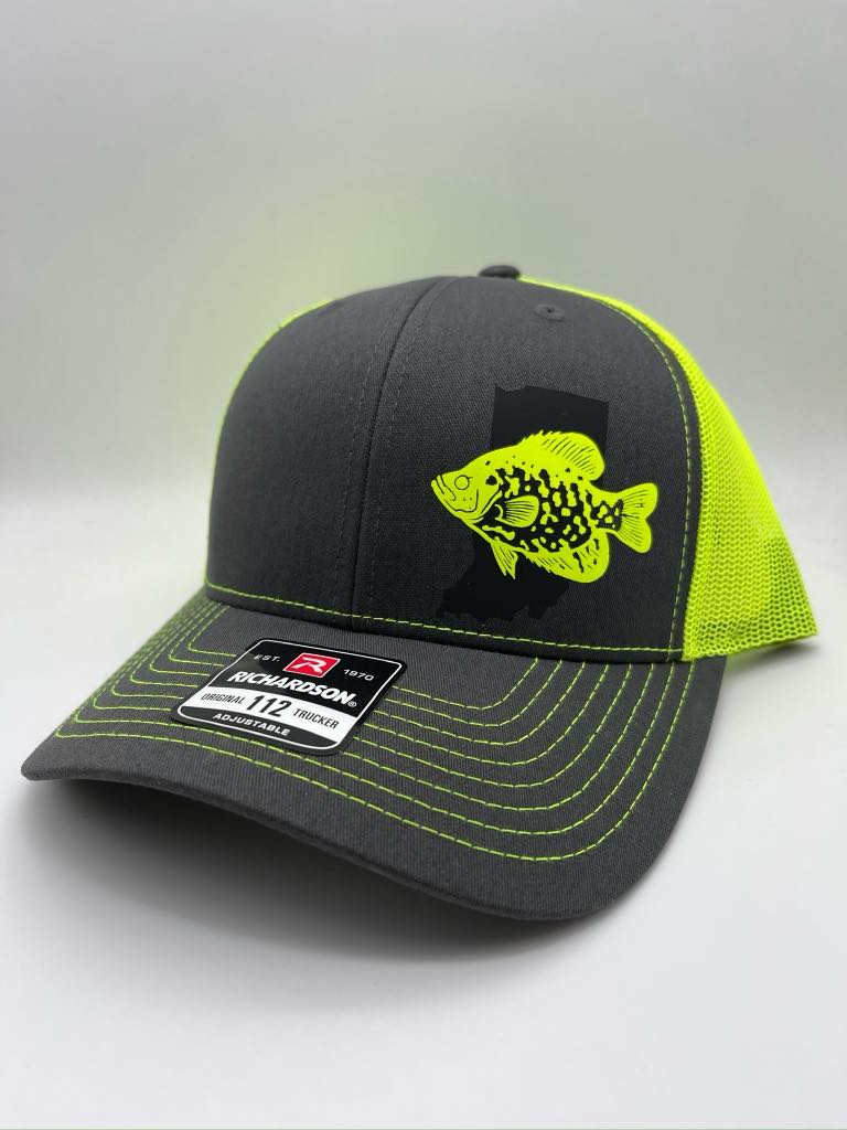 Crappie Fishing Hat – Custom Snapback Trucker Hat (Richardson 112 / Flexfit 110, Multiple Colors)