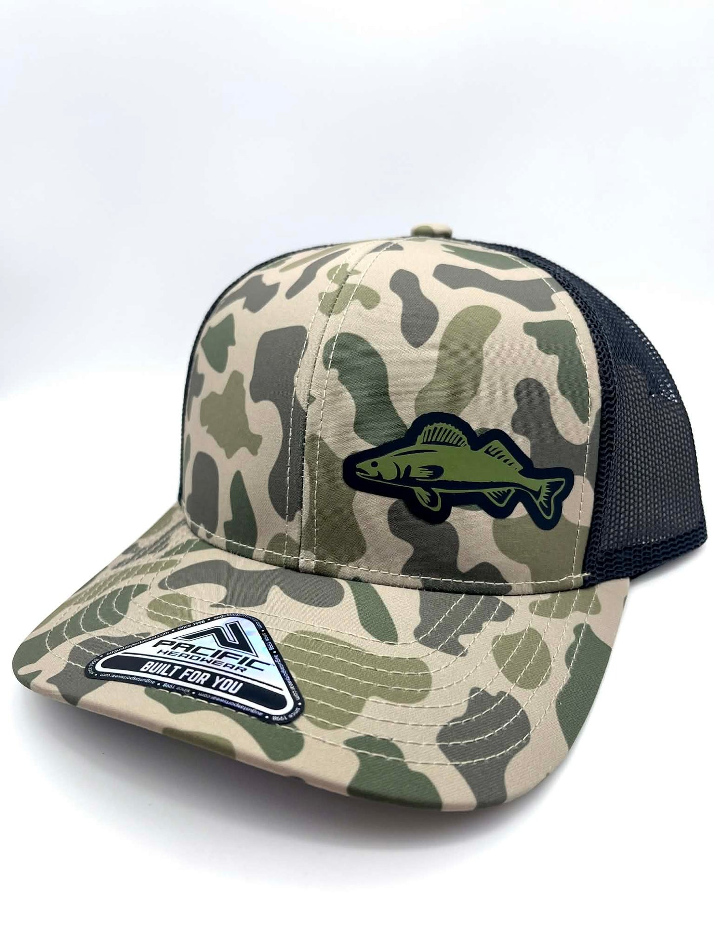 Custom Walleye Fishing Snapback Trucker Hat- Choose Your State and Color