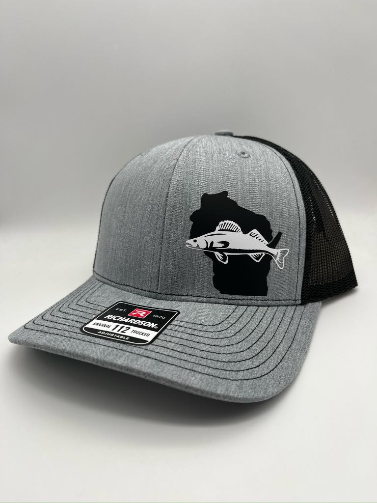 Walleye Fishing Snap Back Adjustable Hat with Multiple Hat Options