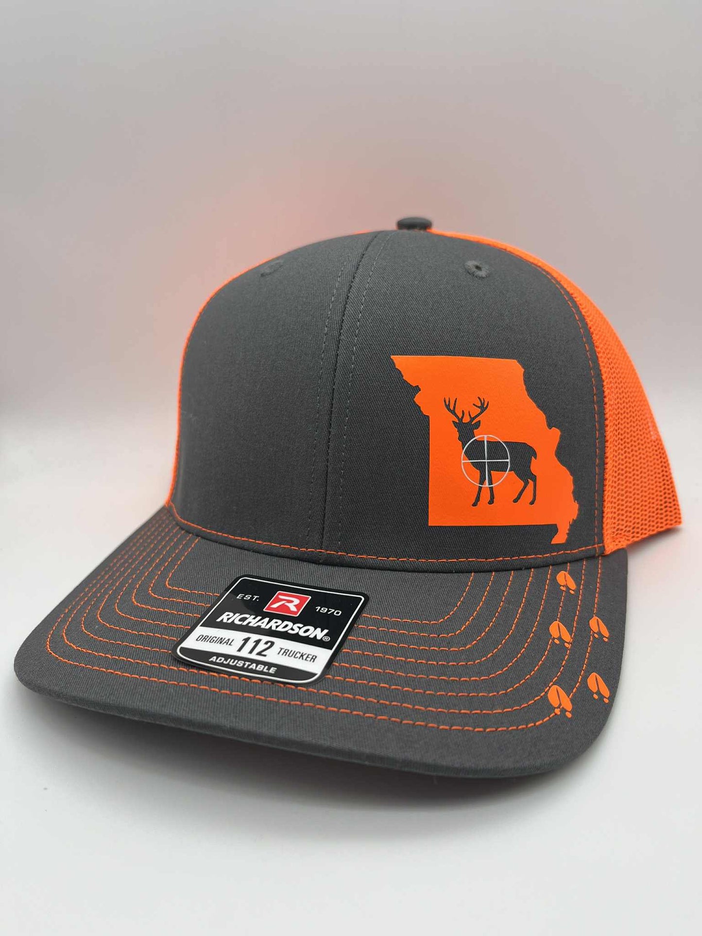 Any State Deer Hunting Firearm Snap Back Adjustable Hat in Multiple Hat Color Options