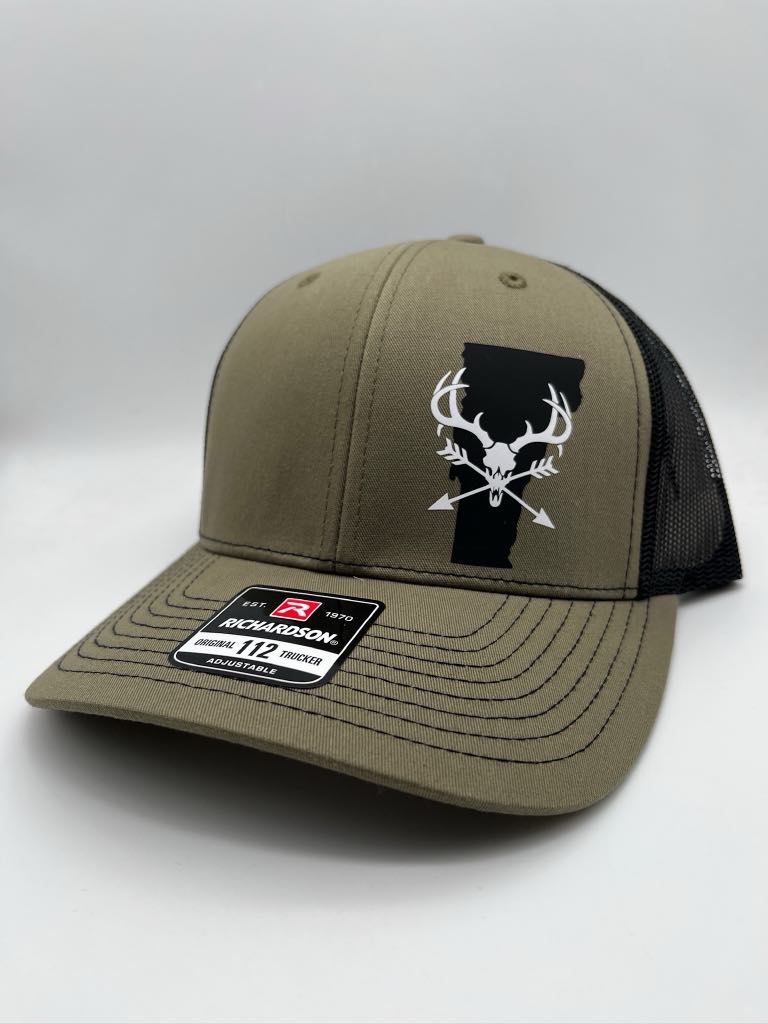 Any State Deer Skull and Arrows Snap Back Hat | Bow Hunting | Deer | Buck |