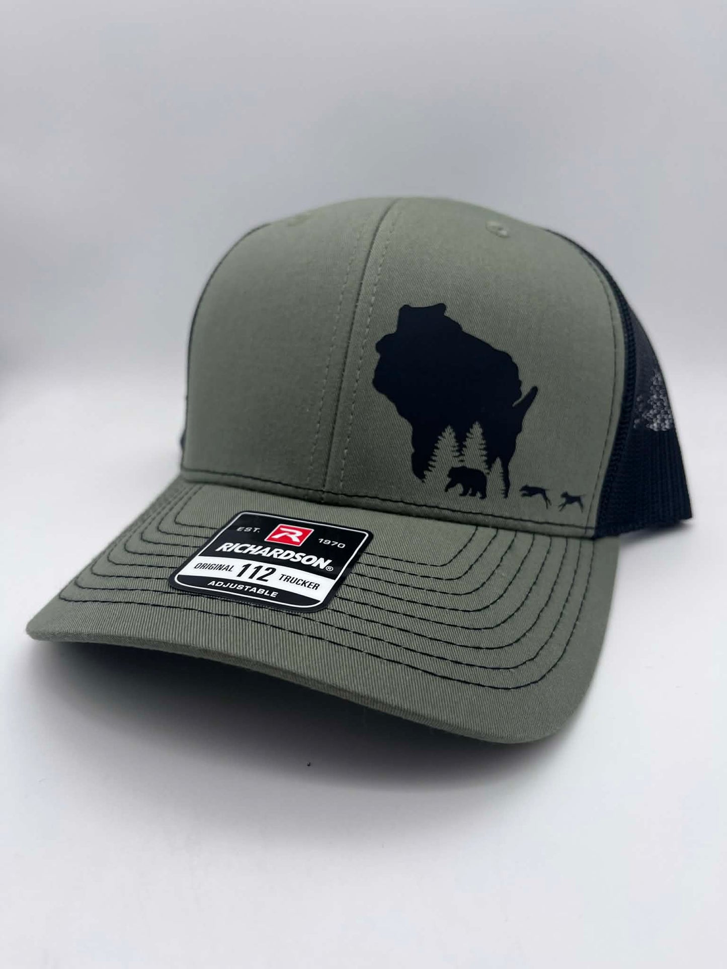 Hound Hunting Hat | Custom State & Animal Trucker Hat | Choose Hat & Design Color | Richardson 112 & Flexfit 110