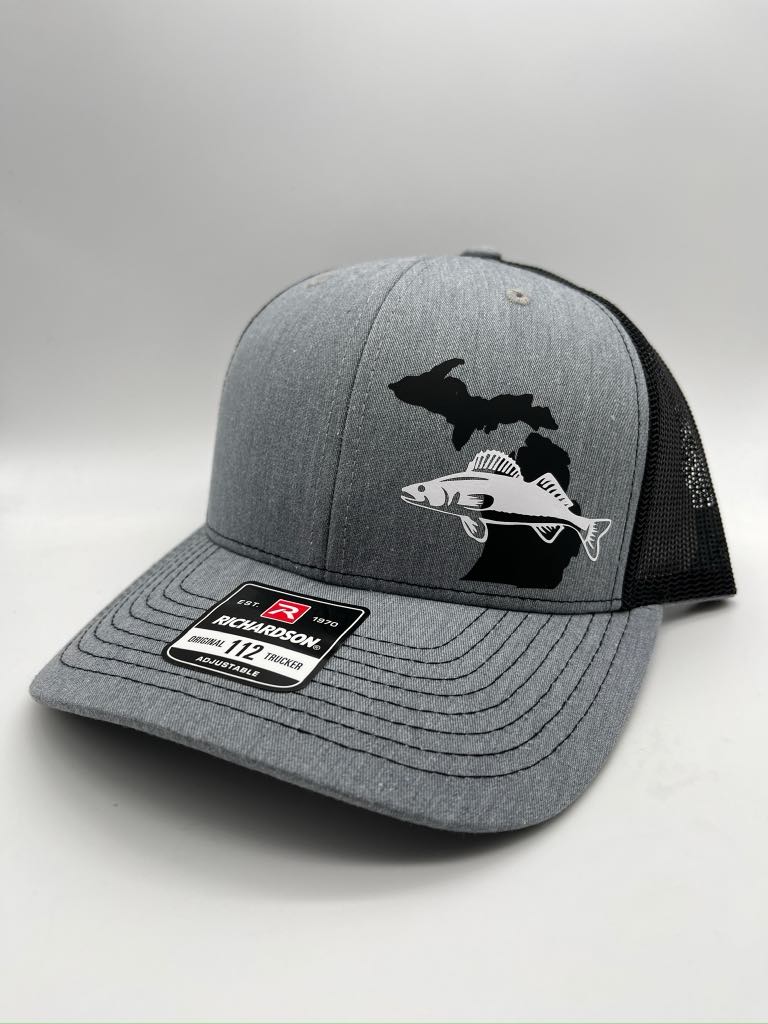 Walleye Fishing Snap Back Adjustable Hat with Multiple Hat Options