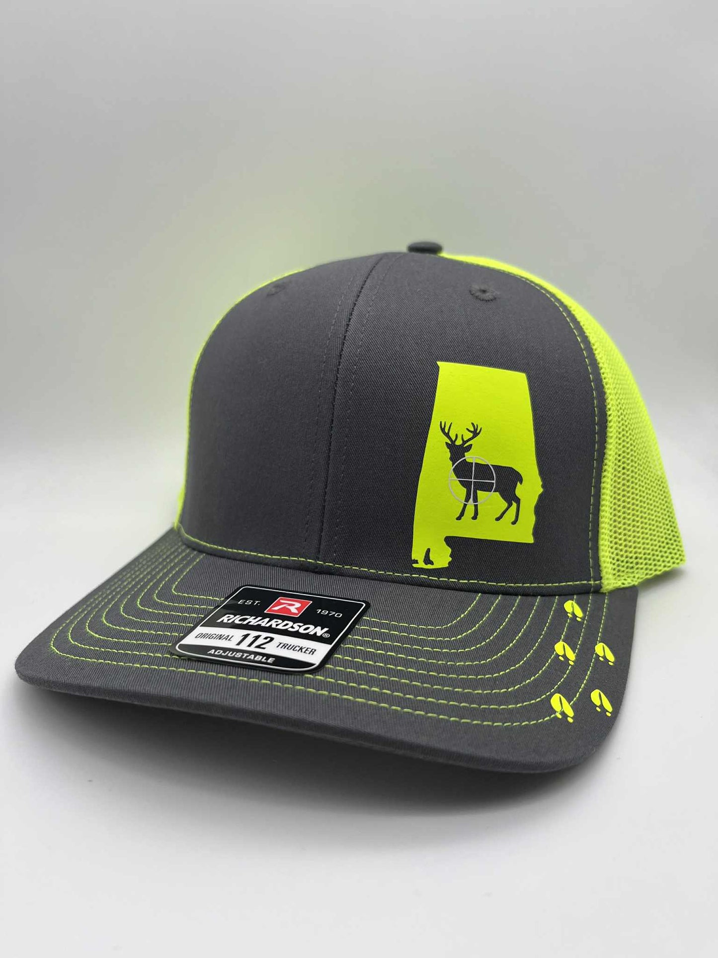 Any State Deer Hunting Firearm Snap Back Adjustable Hat in Multiple Hat Color Options