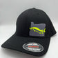 Sturgeon Flexfit Fitted Black Hat in Multiple Sizes