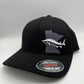 Sturgeon Flexfit Fitted Black Hat in Multiple Sizes