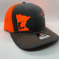 Any State Pheasant Hunter with Dog Charcoal/Neon Orange or Charcoal/Neon Pink Snap Back Hat or Charcoal/Neon Yellow or Full Blaze Orange