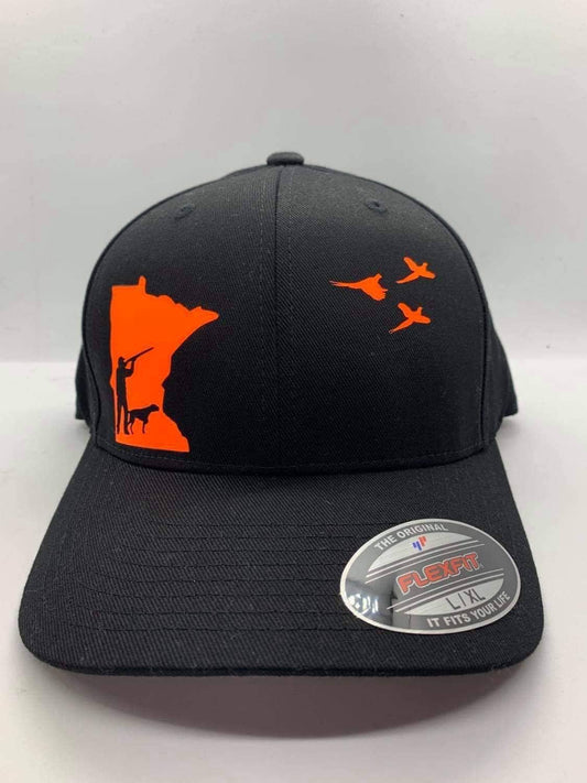 State Pheasant Hunting Fitted Black Flexfit Hat