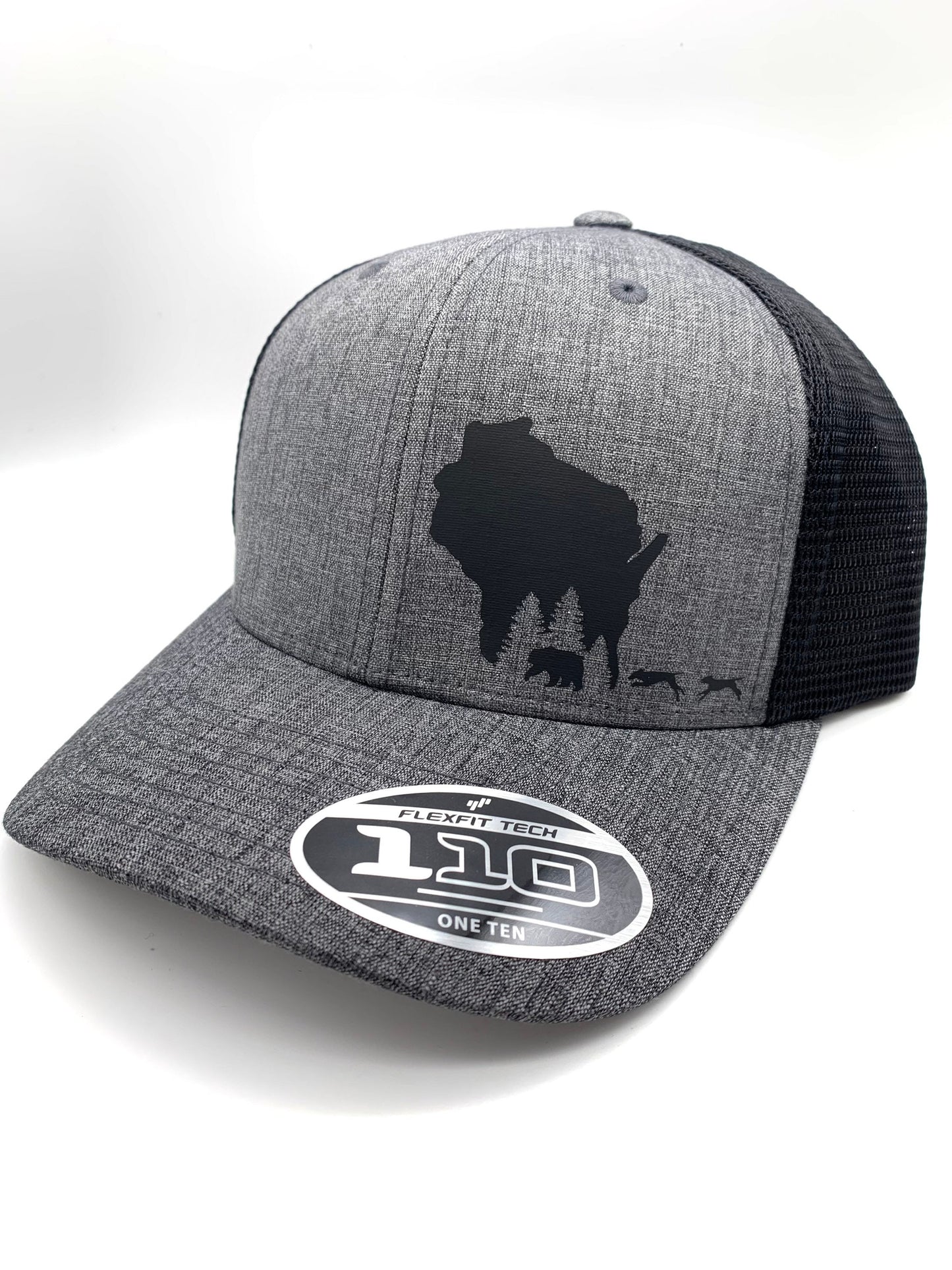 Any State Bear Hunting and Hounds Flexfit 110 Snap Back Adjustable Hat in various colors