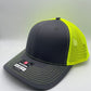 Any State Chukar Hunter with Dog Charcoal/Neon Orange or Charcoal/Neon Pink Snap Back Hat or Charcoal/Neon Yellow or Full Blaze Orange