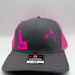 Any State Chukar Hunter with Dog Charcoal/Neon Orange or Charcoal/Neon Pink Snap Back Hat or Charcoal/Neon Yellow or Full Blaze Orange