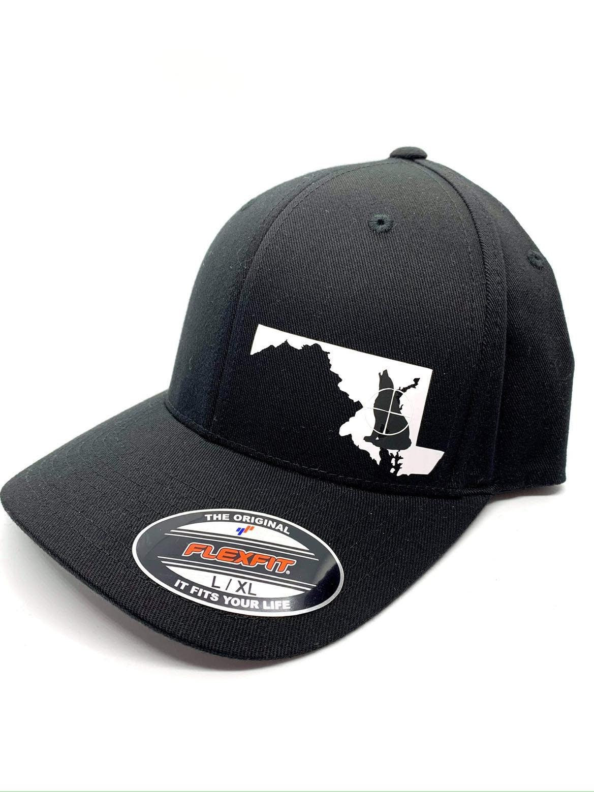 Any State Coyote Hunter Black Flexfit Fitted Hat