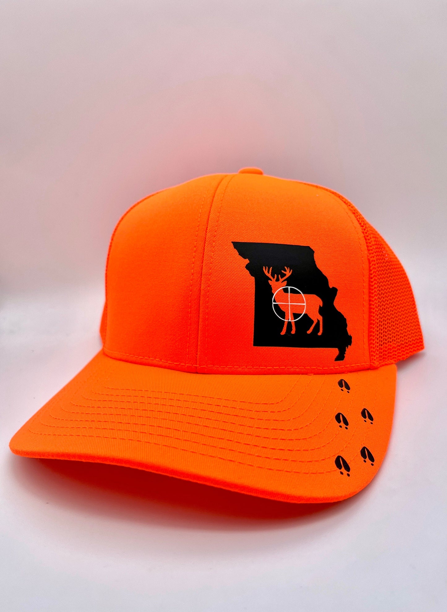 Any State Deer Hunting Firearm Snap Back Adjustable Hat Blaze Orange in Multiple Hat Color Options