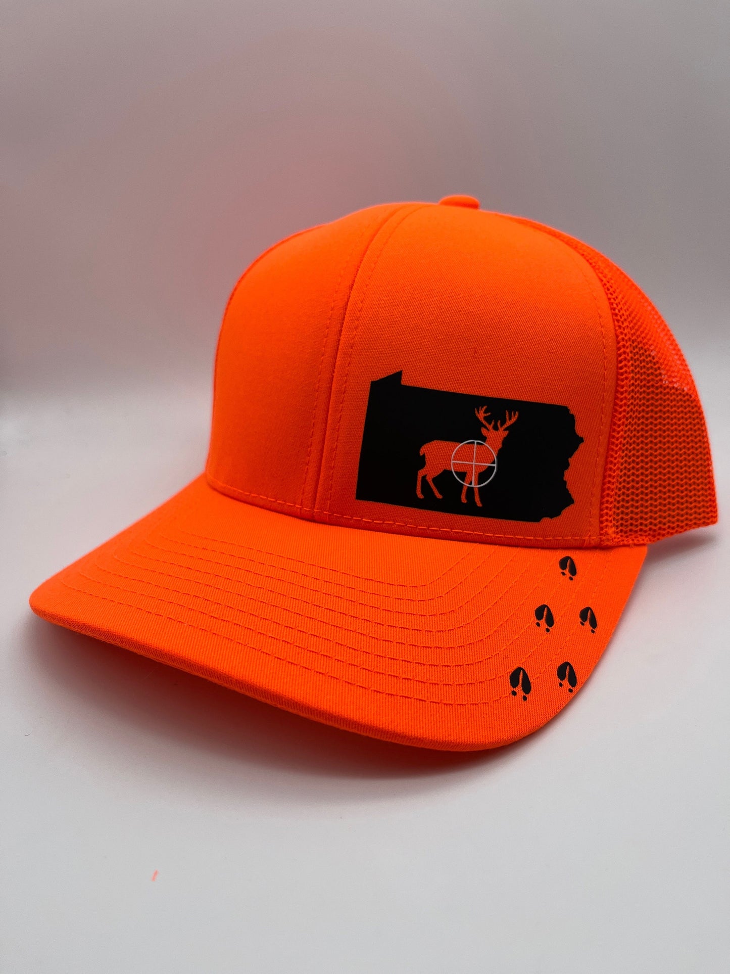 Any State Deer Hunting Firearm Snap Back Adjustable Hat Blaze Orange in Multiple Hat Color Options