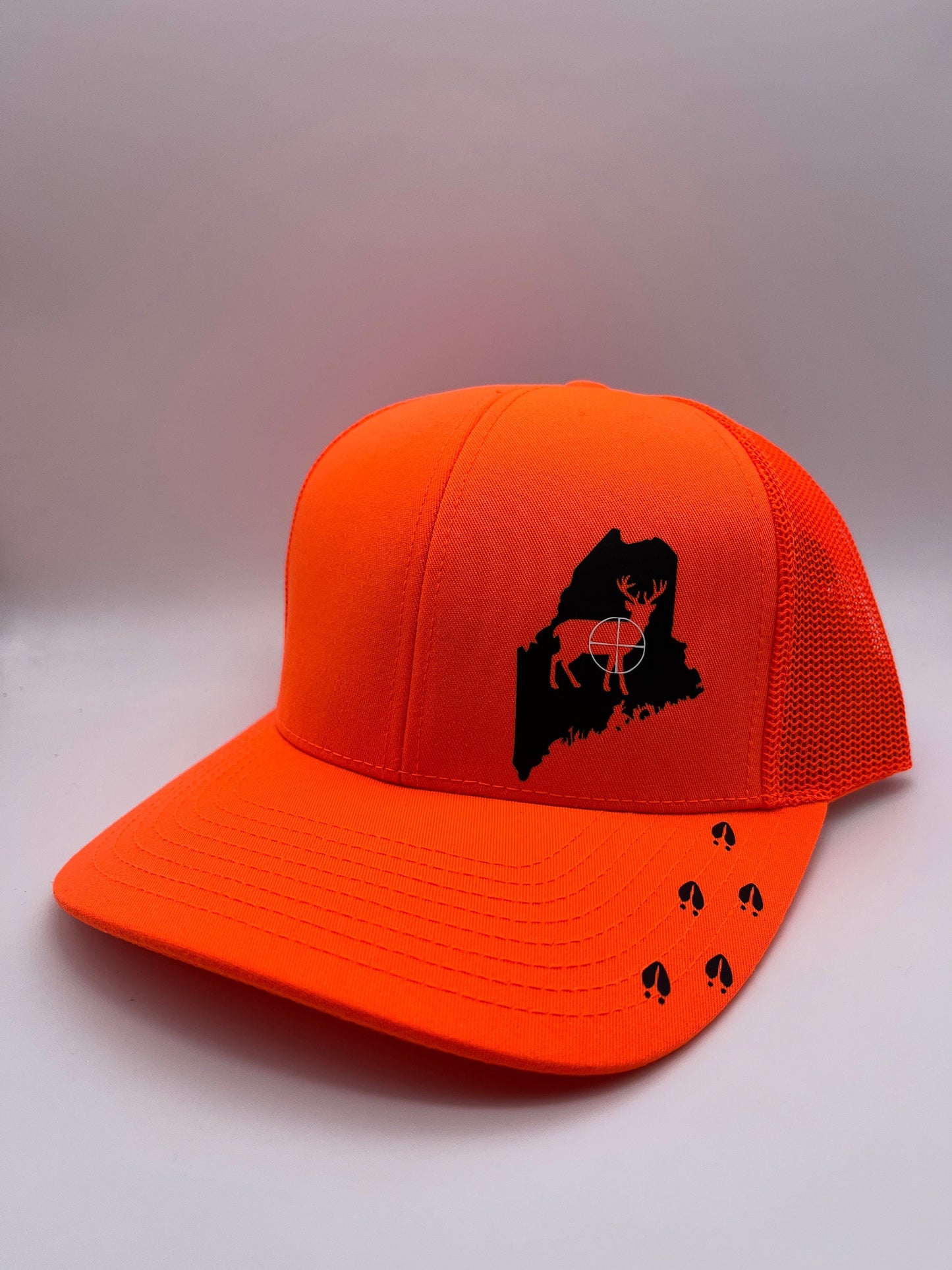 Any State Deer Hunting Firearm Snap Back Adjustable Hat Blaze Orange in Multiple Hat Color Options