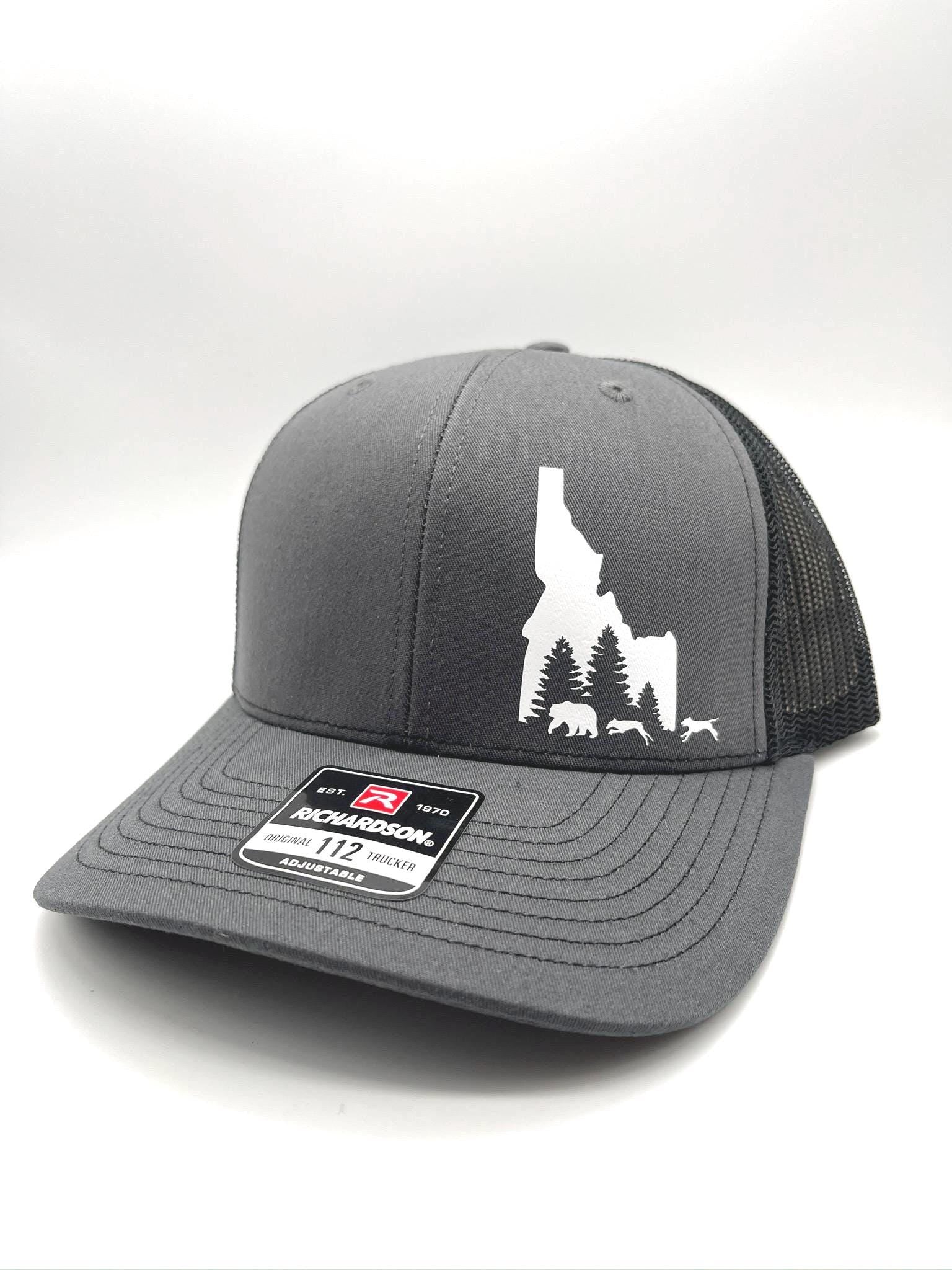 Any State Bear Hunting and Hounds Flexfit 110 Snap Back Adjustable Hat in various colors