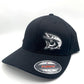 Northern Pike Flexfit Fitted Black Hat in Three Sizes