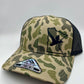 Duck Flying Through State SnapBack Adjustable Hat | Mesh Back | Old School Duck Camo |