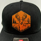 Buck Deer Hunting Hat with Engraved Patch | Richardson 112 & Flexfit 110 Snapback Hat | Deer Hunter Gift | Whitetail Trucker Hat