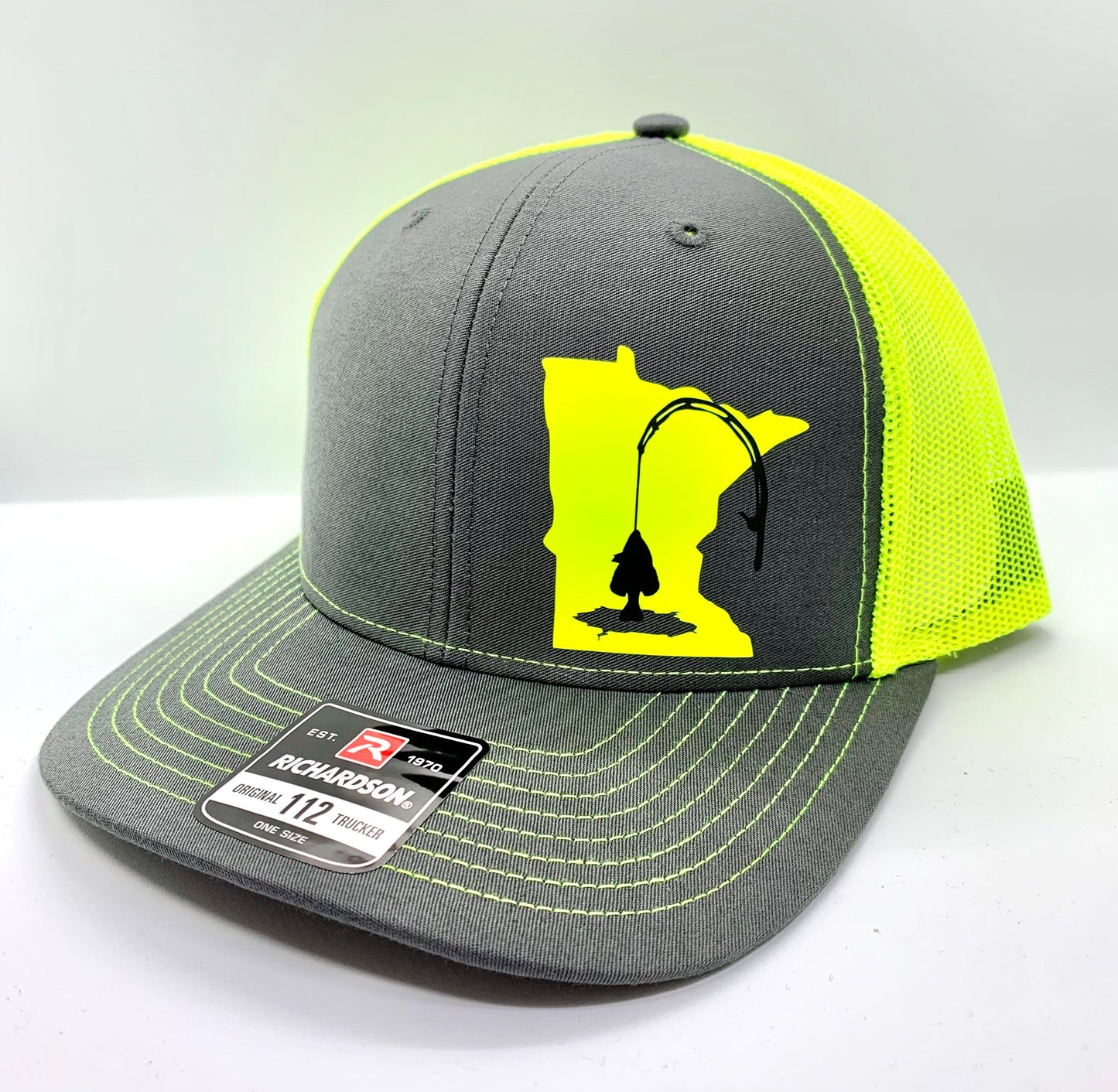 ANY STATE Ice Fishing Richardson Snapback Adjustable Hat in Multiple Color Options