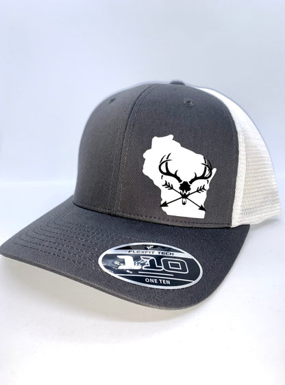 Any State Deer Skull and Arrows Snap Back Hat | Bow Hunting | Deer | Buck |