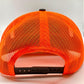 Raccoon or Beaver Charcoal and Neon Orange Mesh Conibear Trapping Snap Back Adjustable Richardson Hat