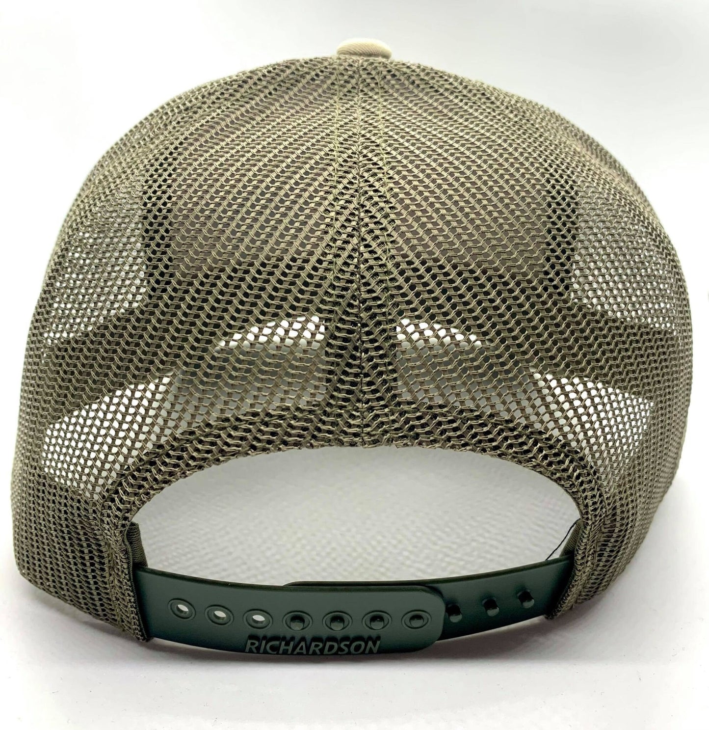 Any State Foothold Trap in Pale Khaki/Loden Mesh Richardson Five-Panel Adjustable Snap Back Hat