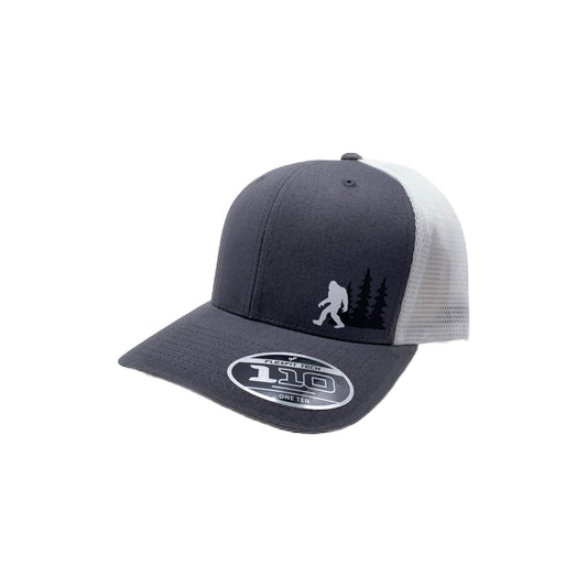 Bigfoot In Woods Snap Back Adjustable Hat with Multiple Hat Options (Sasquatch)